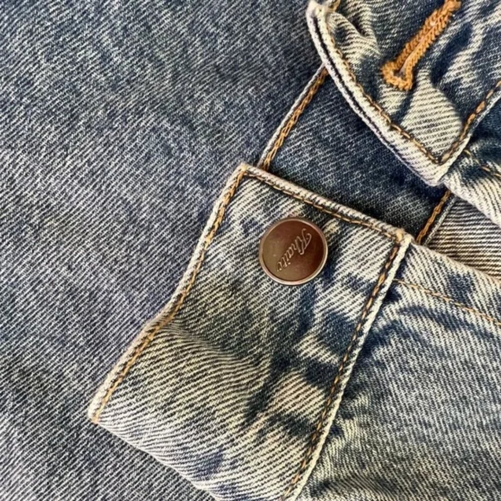 KHAITE Rizzo Blue Denim Cropped Jacket SZ S - Picture 4 of 5